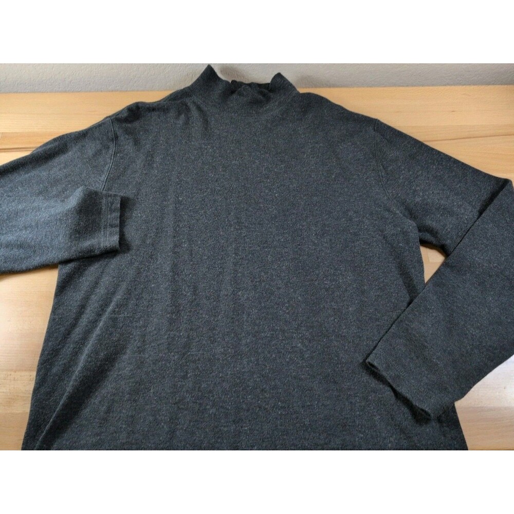 L.L. Bean Dark Gray Cotton Wool Turtleneck Men's Size Medium